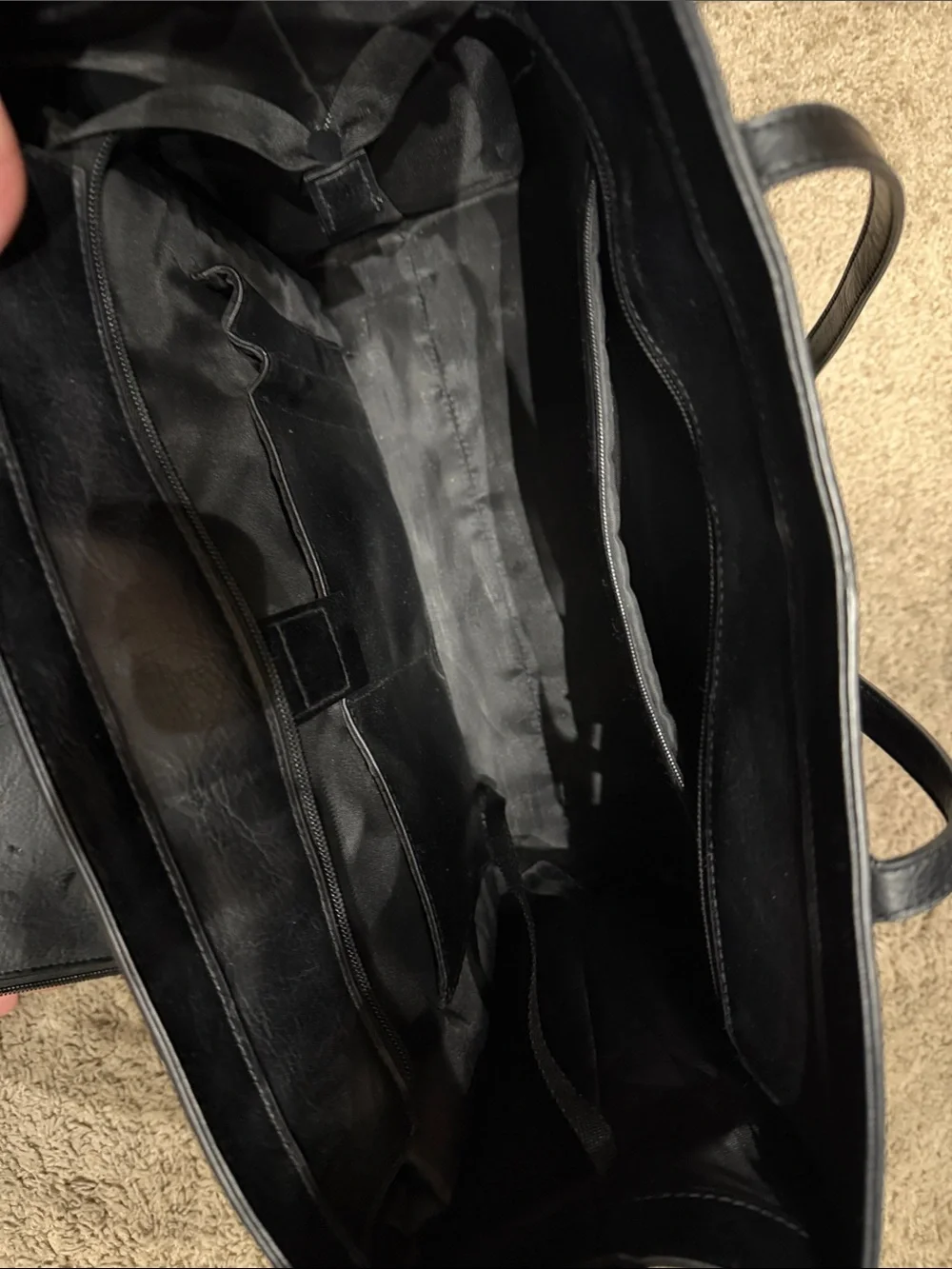 BEIS Black Laptop Tote Bag